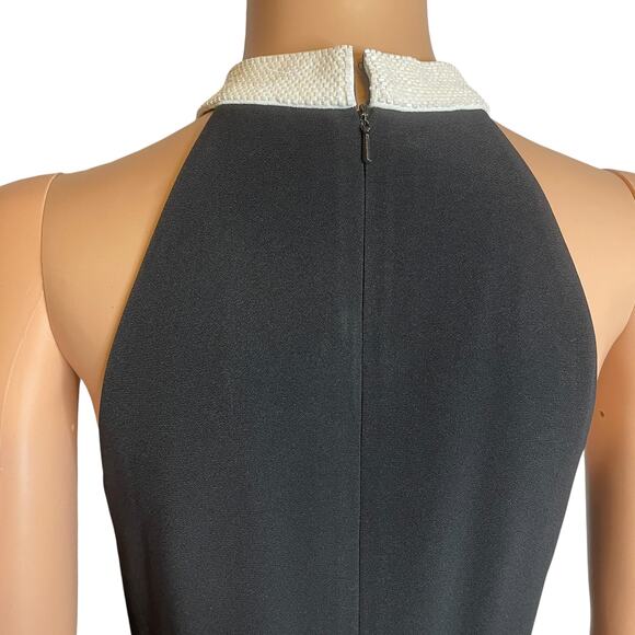 Daymor Couture Vtg Formal Black White 2 Pc Sequin Stripe Maxi Dress & Jacket 8 - Picture 6 of 13